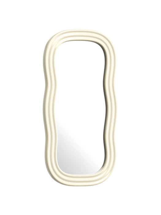 [배송 4-6주 소요] Wave Mirror (Sand Beige / Large)