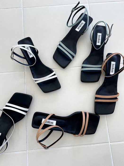 Ankle Strap Mid Heel Sandals_3 colours