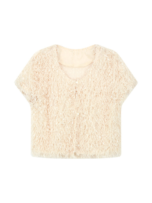 FLUFFY CARDIGAN (CREAM)