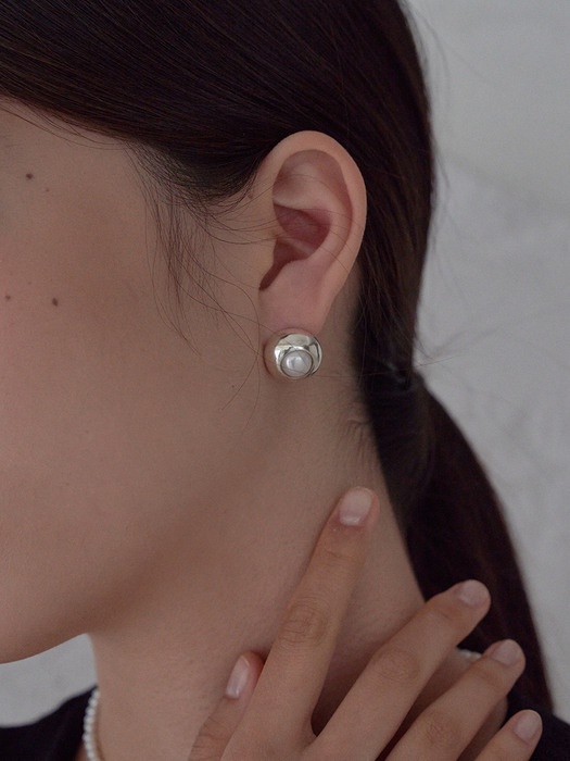 rosalie pearl silver earring  
