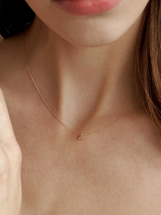 14k 2.0mm Cognac Diamond Simple Necklace