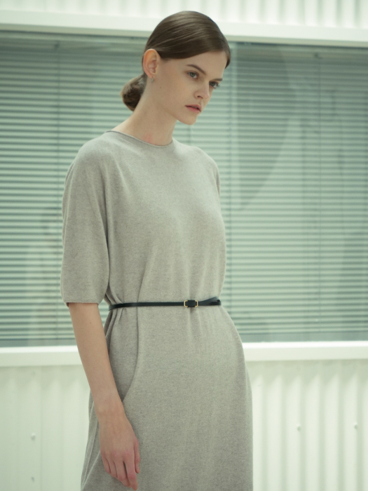 Cashmere Blended Knit Dress _ S.Grey