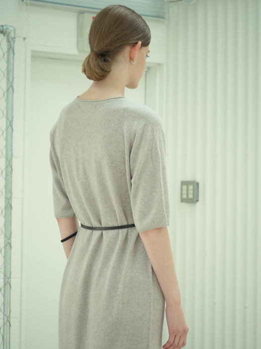 Cashmere Blended Knit Dress _ S.Grey