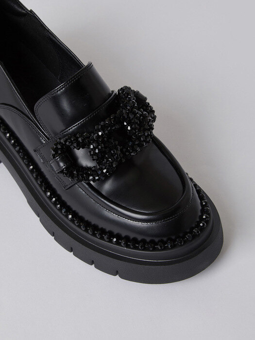 Prism beads loafer(black)_DG1DA22518BLK