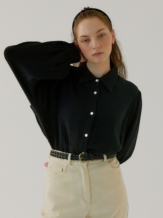 KATE volume blouse (Black)