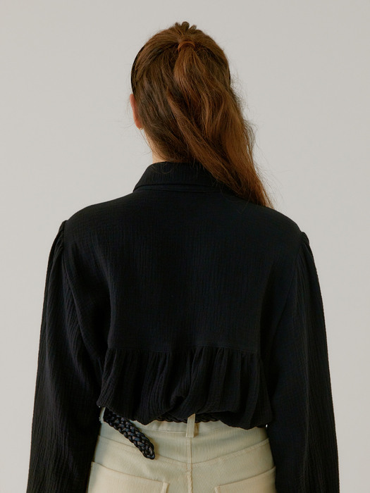 KATE volume blouse (Black)