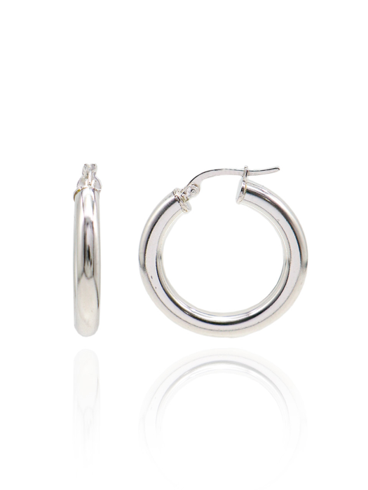 Grand Hoop Silver Earring Ie281 [Silver]