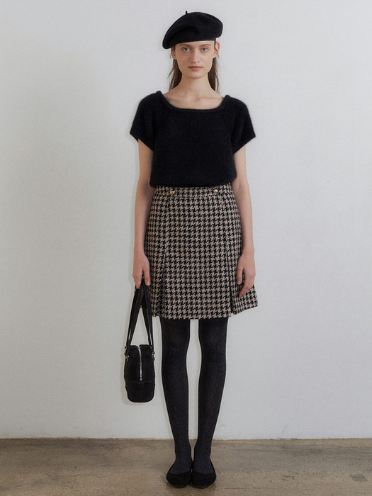 [EXCLUSIVE] Kate Wool Houndtooth Skirt