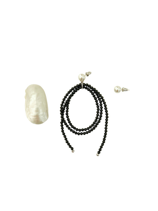 SHELL & PEARL E (BLACK)