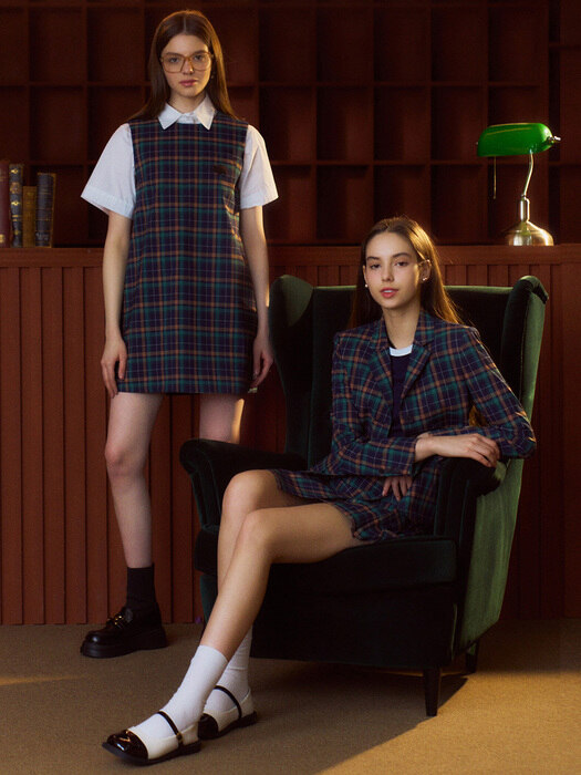 PREP TARTAN CHECK WRAP SKIRT YELLOW TARTAN [U3S0S20332]