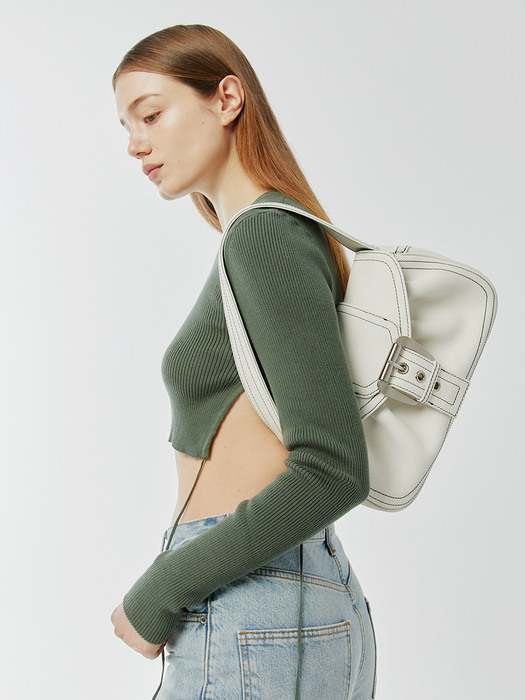 [단독]Arc shoulder bag / white