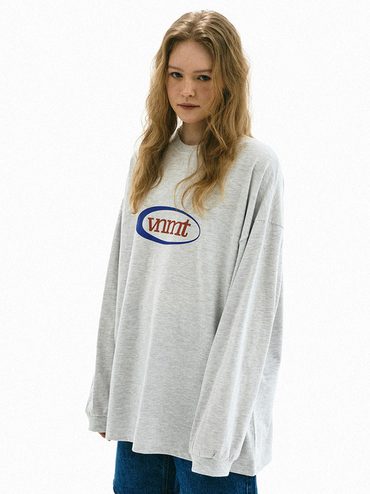 Sport logo supersize long sleeve t-shirt_light gray