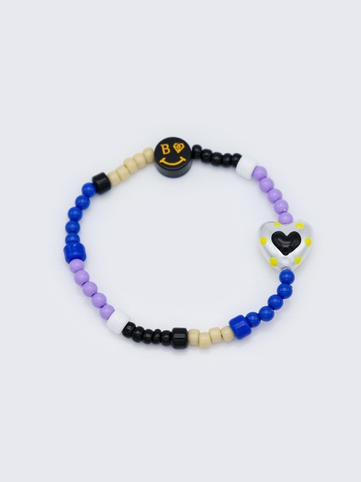 Unique color play smile beads Bracelet 유니크 컬러 플레이 스마일 참 비즈 팔찌