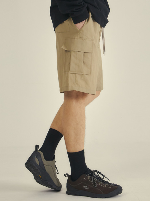 stone cago pocket banding shorts(4col)