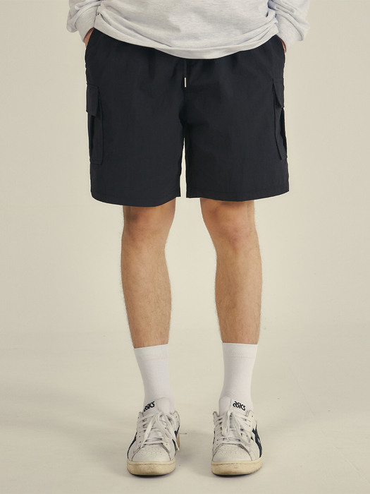 stone cago pocket banding shorts(4col)