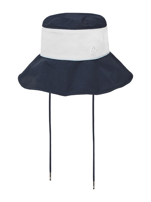 COLOR BLOCK BUCKET HAT - NAVY