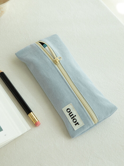 ouior flat pencil case - morning sky (middle zipper)