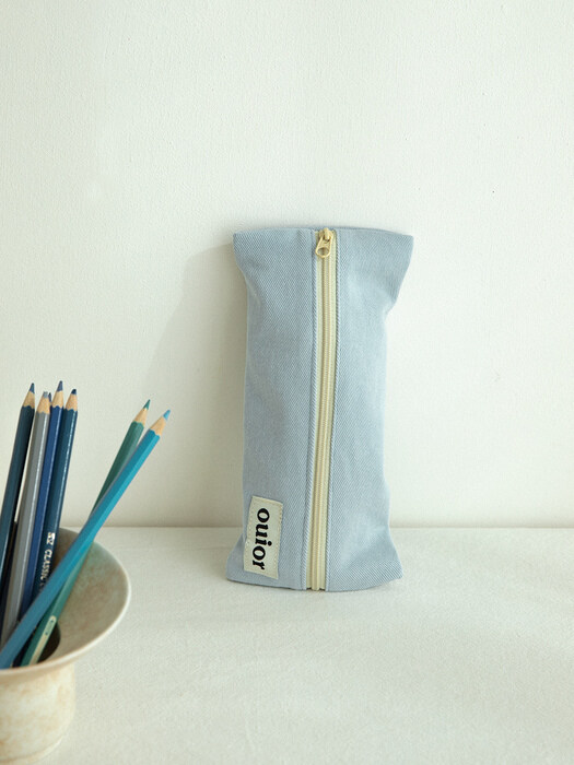 ouior flat pencil case - morning sky (middle zipper)