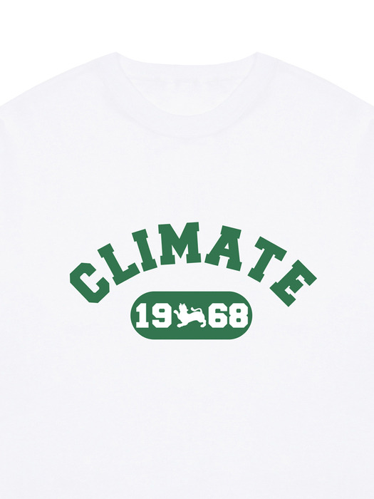 [ODNR-UNISEX]CLIMATE 로고 1968 반팔티_화이트