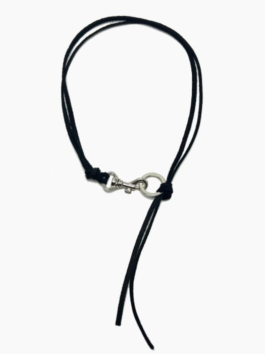Leather buckle necklace