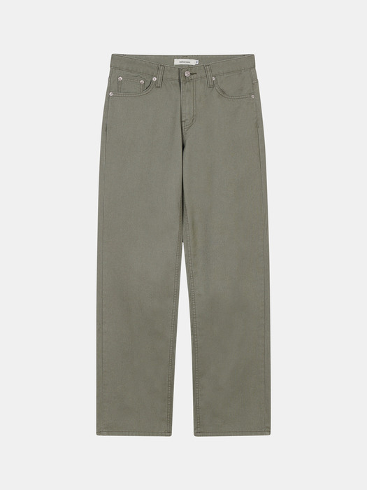 low-rise cotton pants (khaki)