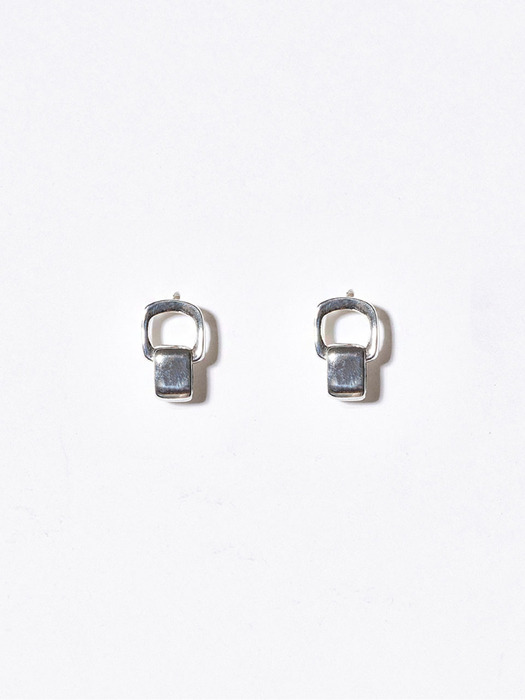 Square Link Mini Stud Earrings