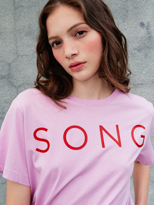 Love Song Half_Sleeve T-shirt_Pink