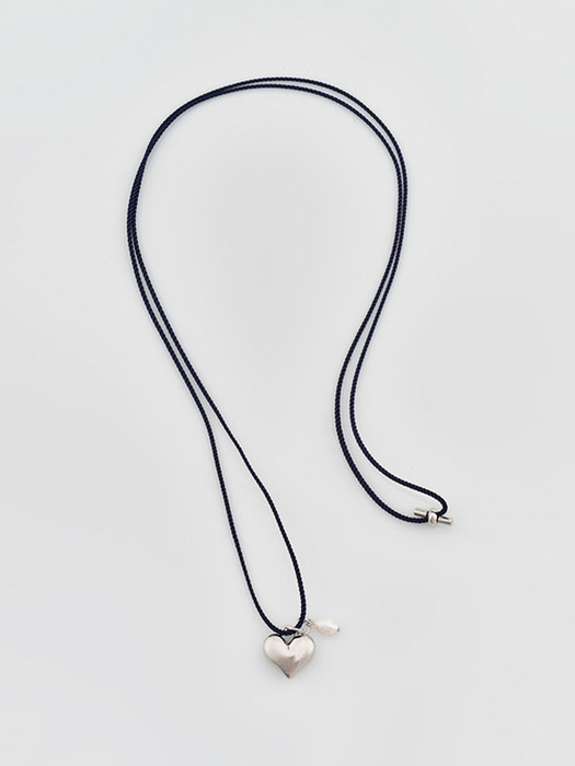[단독] Heart Pearl Strap Necklace