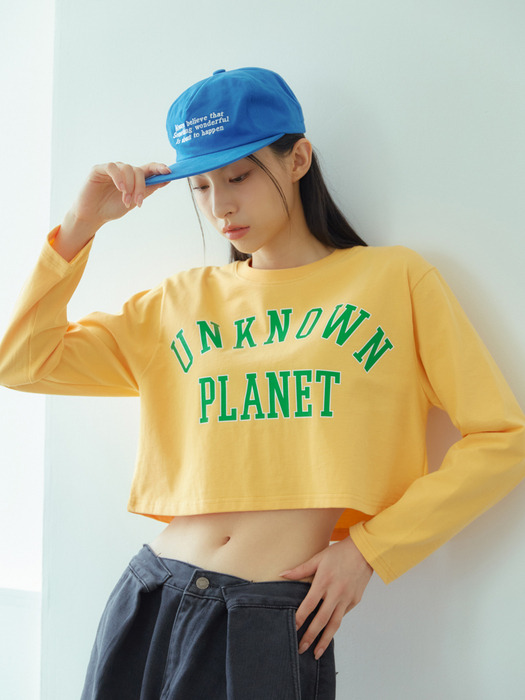 바시티 로고 크롭티 옐로우 _VARSITY LOGO CROP TEE YELLOW