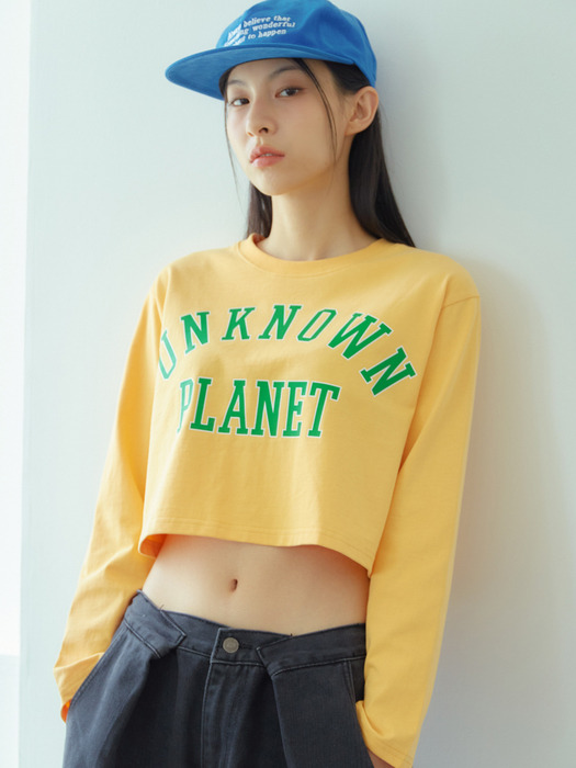 바시티 로고 크롭티 옐로우 _VARSITY LOGO CROP TEE YELLOW