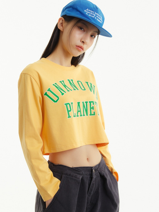 바시티 로고 크롭티 옐로우 _VARSITY LOGO CROP TEE YELLOW