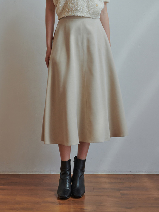 Amy flare skirt (beige)