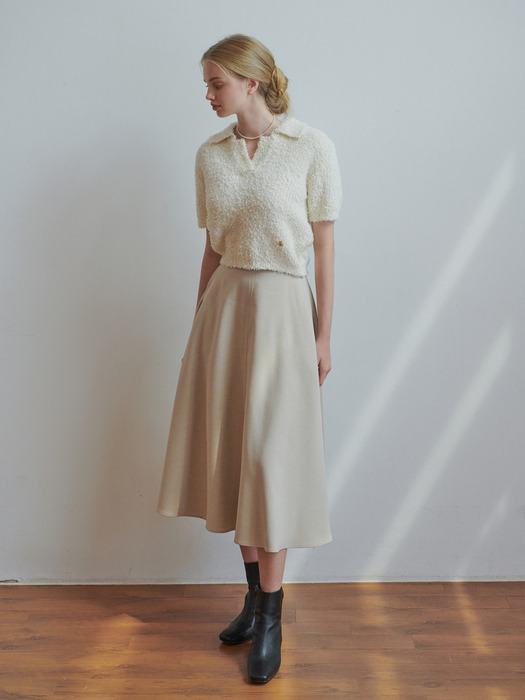 Amy flare skirt (beige)