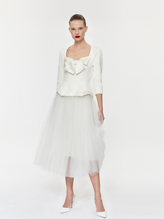 Oscar Tulle Dress [WHITE]