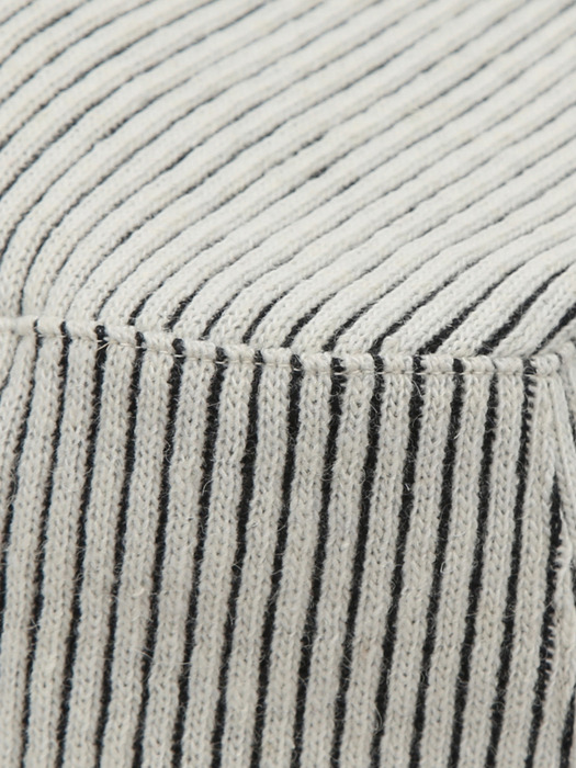 STAND BUCKET / STRIPE KNIT / MILK