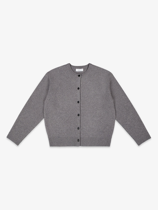 CASHMERE10 DOUBLE FACED CARDIGAN_GREY