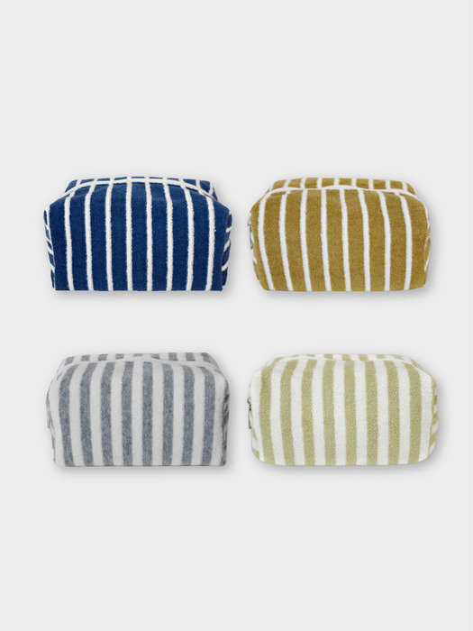 Stripe terry pouch (4colors)