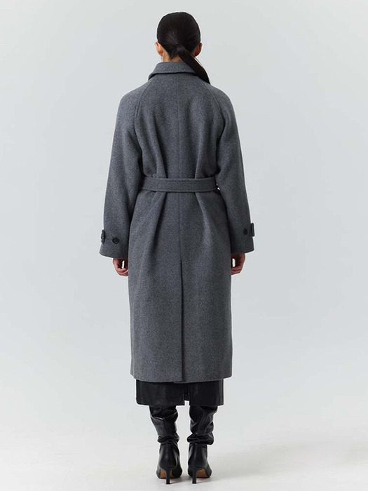 Double Balkan wool coat - Grey