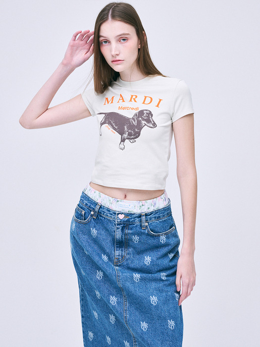 CROPPED TSHIRT DDANJI_LIGHTBEIGE