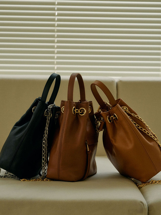 Chain bucket bag - Light brown