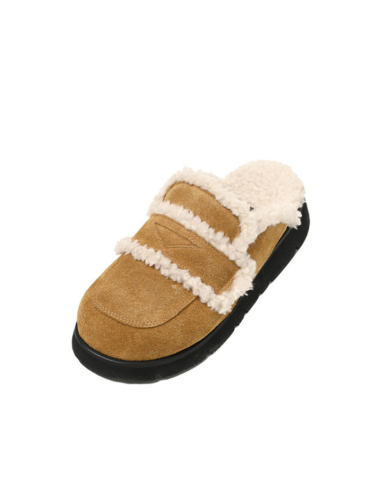 Fur penny slipper