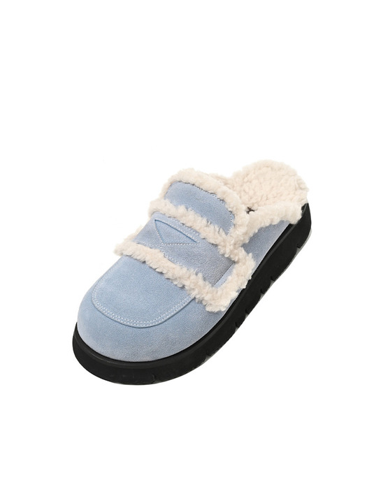 Fur penny slipper