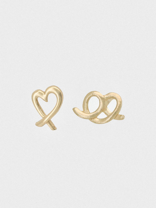 14k drawing heart piercing (2type)