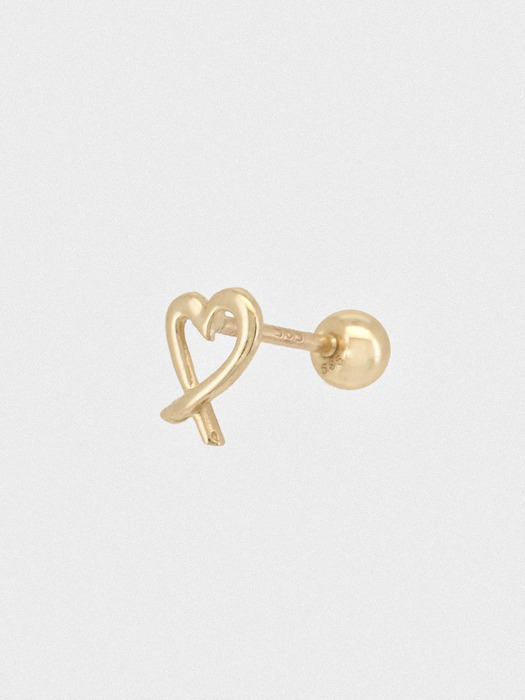 14k drawing heart piercing (2type)