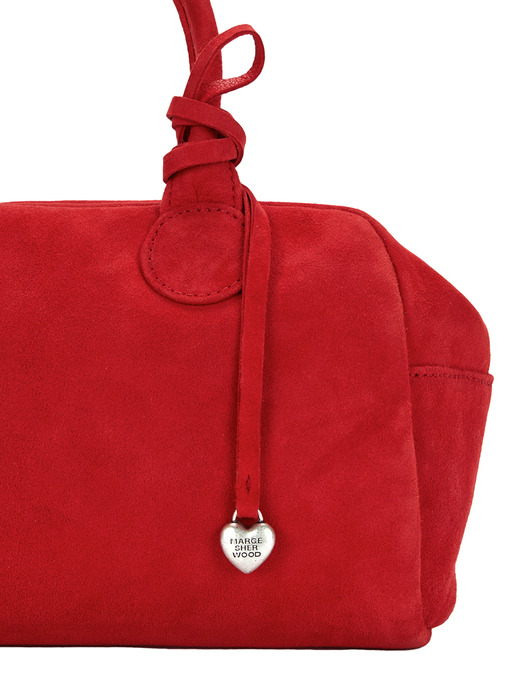 HEART CHARM_red suede