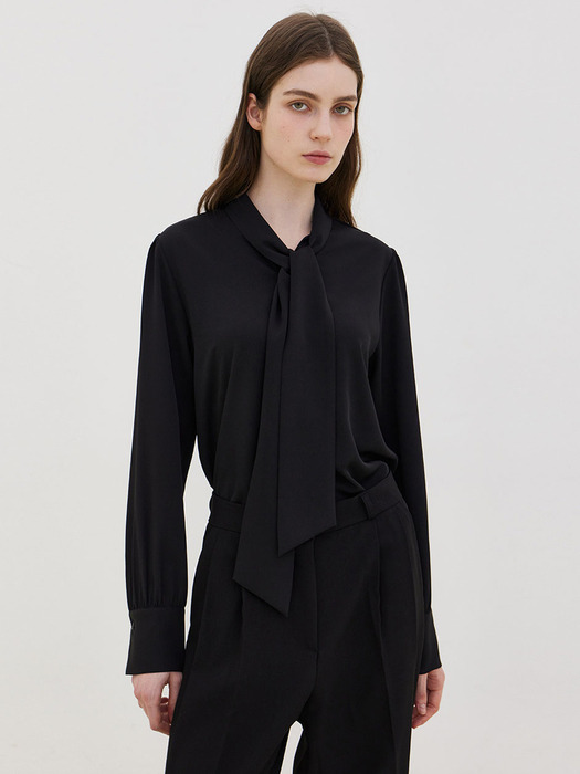 Twoway Tie Blouse - Black