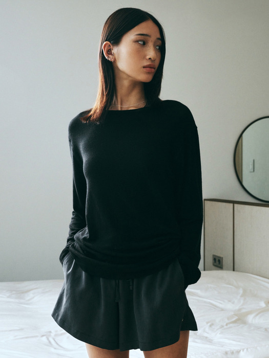 Soft Wool Essential T-Shirt (Black)