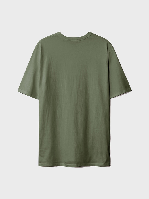 24SS Cotton Short Sleeve T-Shirt Moto Relax Khaki