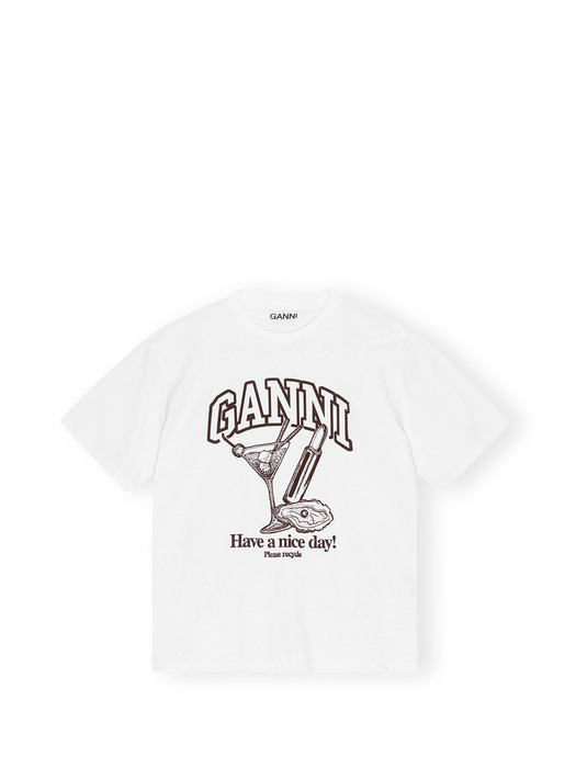 퓨처 헤비 칵테일 드랍숄더 티셔츠 T3878 화이트