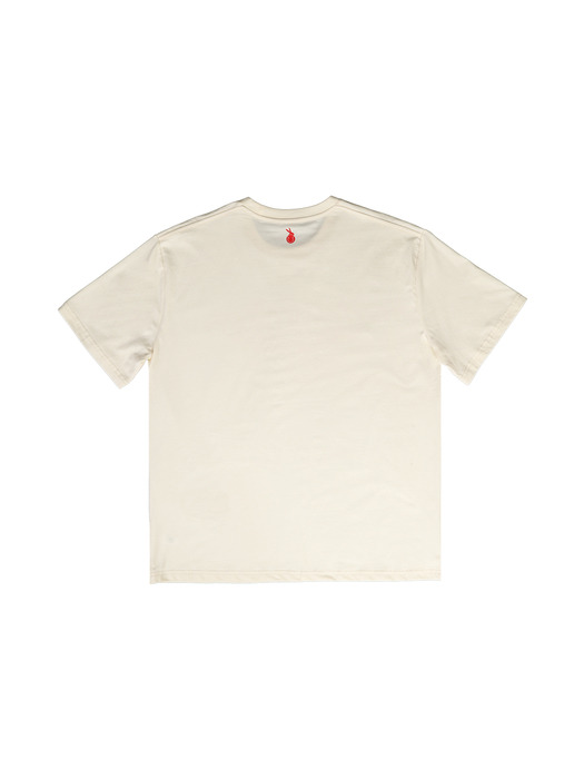 Vintage signature point short sleeve t-shirt_cream